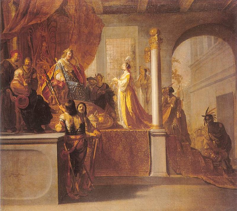 Nicolaus Knupfer The Queen of Sheba before Solomon oil painting image
